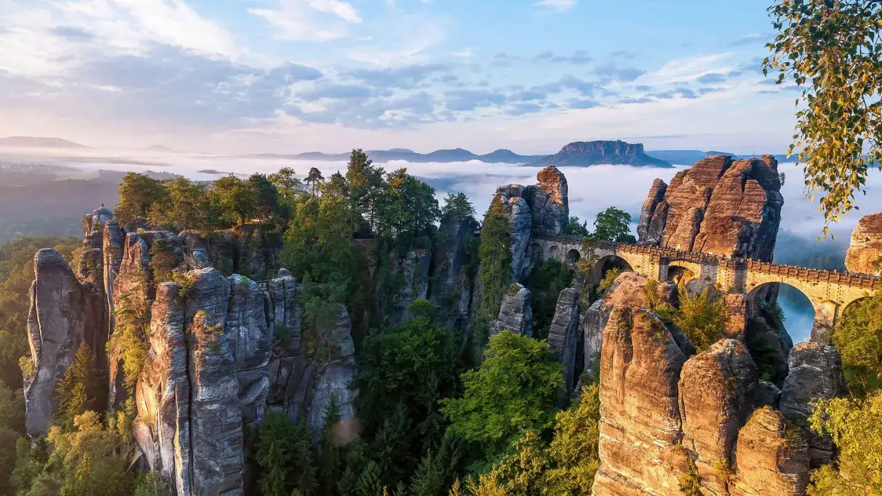 Basteibrücke Sächsische Schweiz Panorama